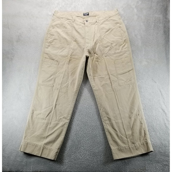 VTG Polo Ralph Lauren Pants Mens 40x30 Brown Field Pant Baggy Military Twill